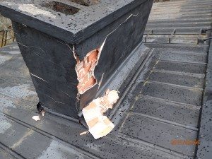 Savupiipun rappaus rapautunut.